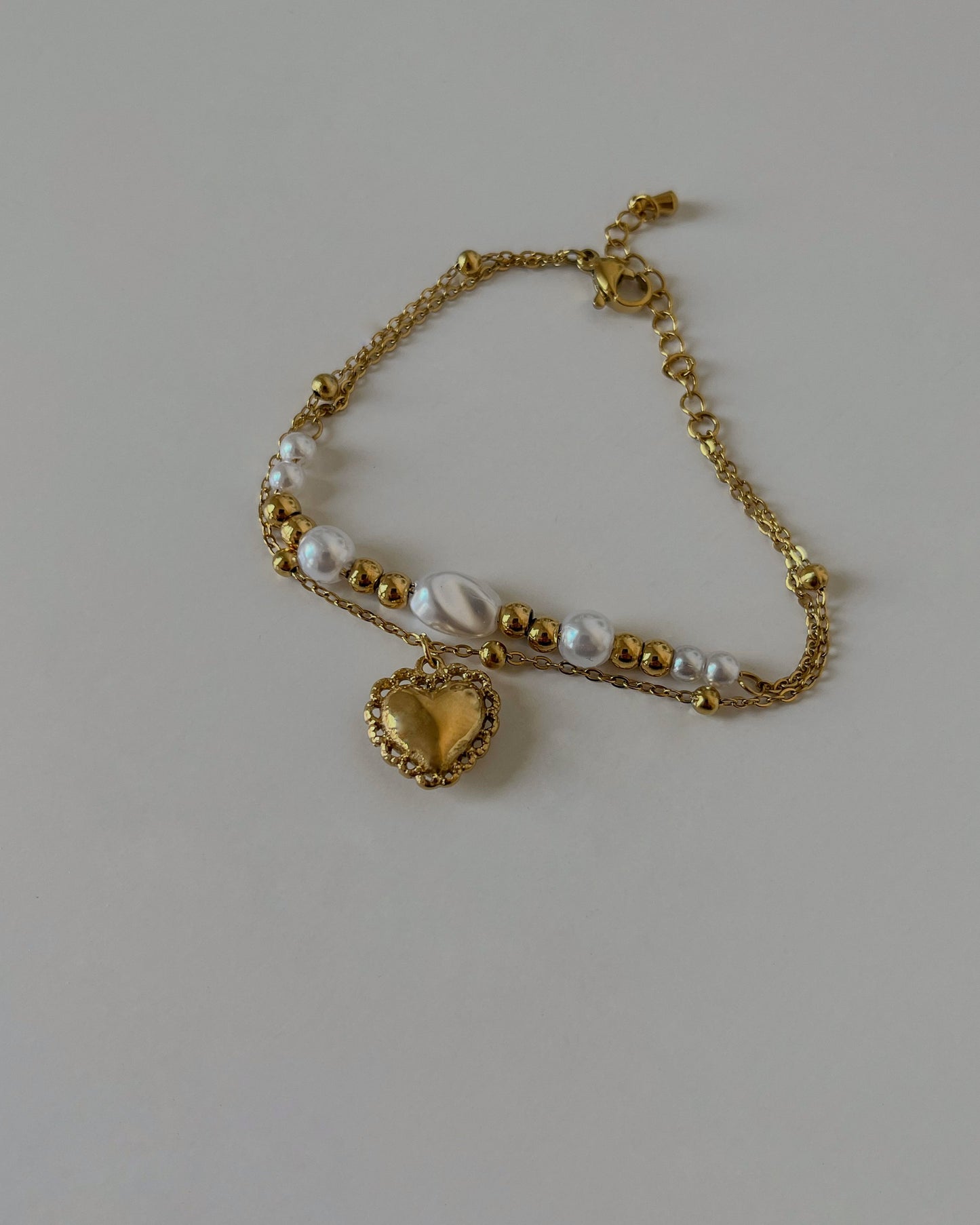 Heart Pearl Bracelet