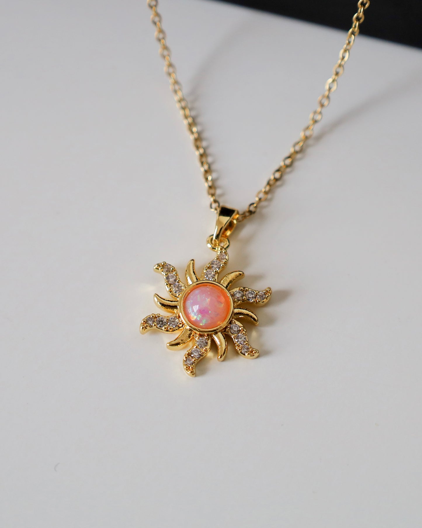 Pink Sun Necklace